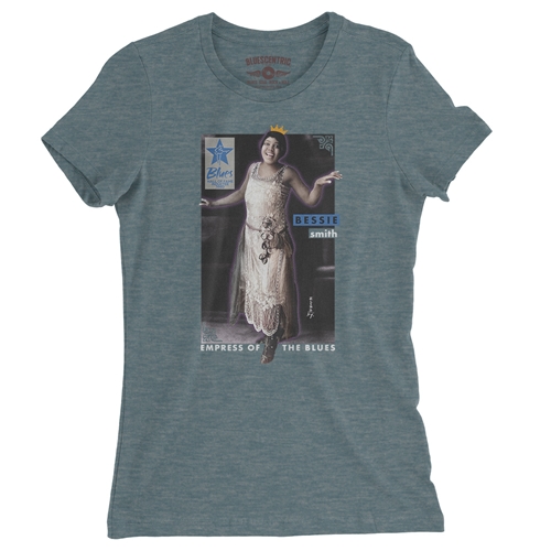 Ltd. Ed. Blues Hall of Fame Bessie Smith Ladies T Shirt - Relaxed Fit - ladiesheatherdeepteal