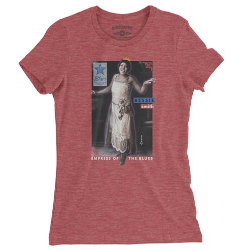 Ltd. Ed. Blues Hall of Fame Bessie Smith Ladies T Shirt - Relaxed Fit - ladiesheatherred