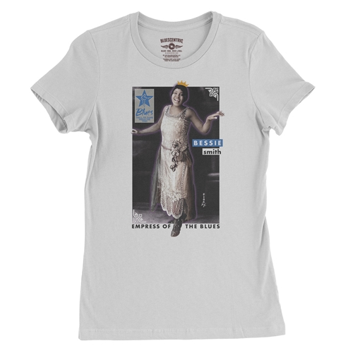 Ltd. Ed. Blues Hall of Fame Bessie Smith Ladies T Shirt - Relaxed Fit - ladieswhite