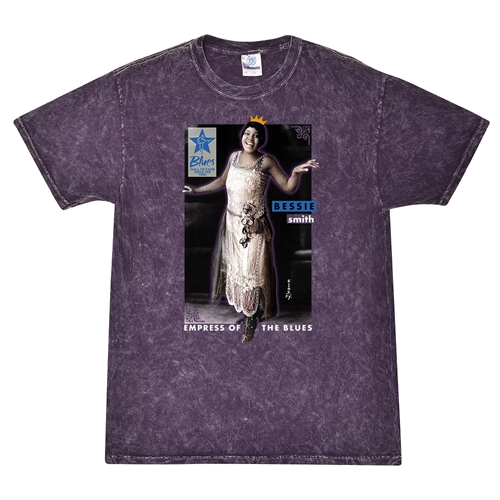 Ltd. Ed. Blues Hall of Fame Bessie Smith T-Shirt - Purple Mineral Wash