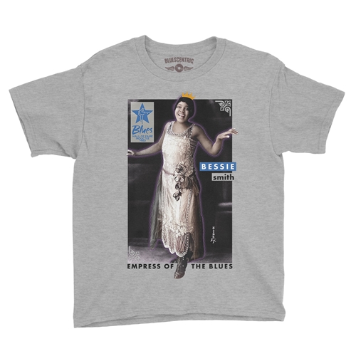 Ltd. Ed. Blues Hall of Fame Bessie Smith Youth T-Shirt - Lightweight Vintage Children & Toddlers - youthheatherathletic