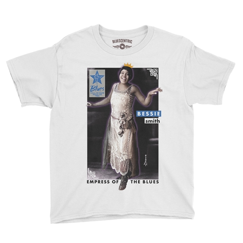 Ltd. Ed. Blues Hall of Fame Bessie Smith Youth T-Shirt - Lightweight Vintage Children & Toddlers - youthwhite