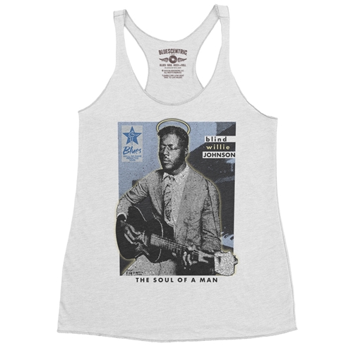 Ltd. Ed. Blues Hall of Fame Blind Willie Johnson Racerback Tank - Women