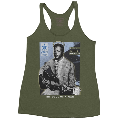 Ltd. Ed. Blues Hall of Fame Blind Willie Johnson Racerback Tank - Women