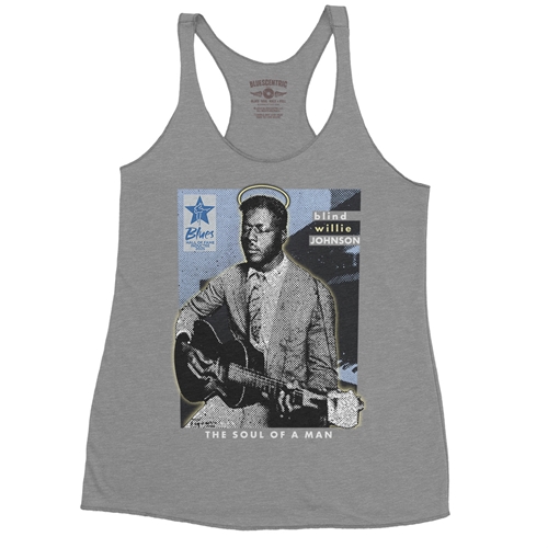 Ltd. Ed. Blues Hall of Fame Blind Willie Johnson Racerback Tank - Women