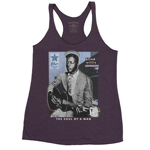 Ltd. Ed. Blues Hall of Fame Blind Willie Johnson Racerback Tank - Women