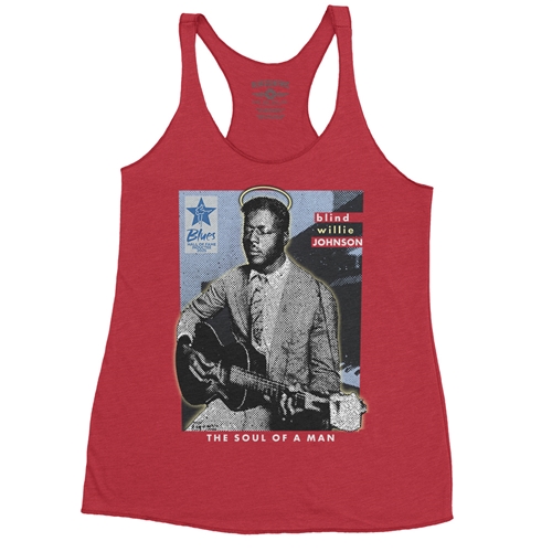 Ltd. Ed. Blues Hall of Fame Blind Willie Johnson Racerback Tank - Women