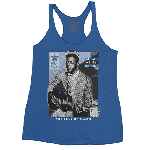 Ltd. Ed. Blues Hall of Fame Blind Willie Johnson Racerback Tank - Women