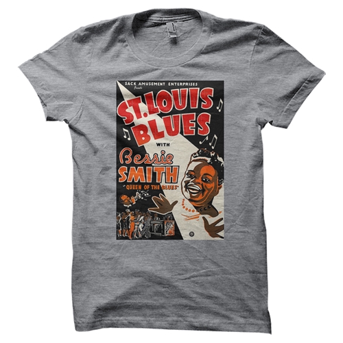 Bessie Smith St Louis Blues T-Shirt - Classic Heavy Cotton - classicathleticheather