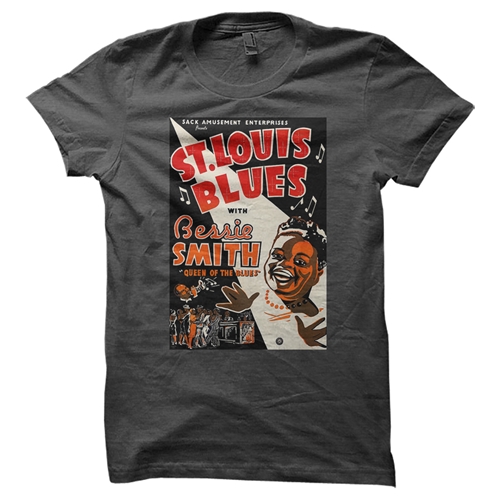 Bessie Smith St Louis Blues T-Shirt - Classic Heavy Cotton - classicheathergrey