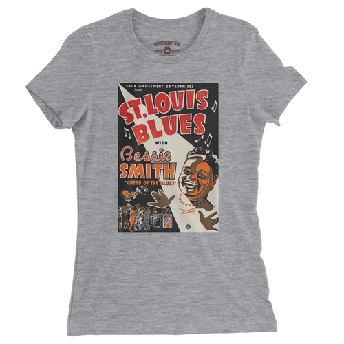 Bessie Smith St Louis Blues Ladies T Shirt - Relaxed Fit - ladiesathleticheather