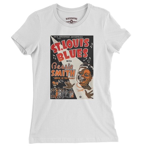 Bessie Smith St Louis Blues Ladies T Shirt - Relaxed Fit - ladieswhite