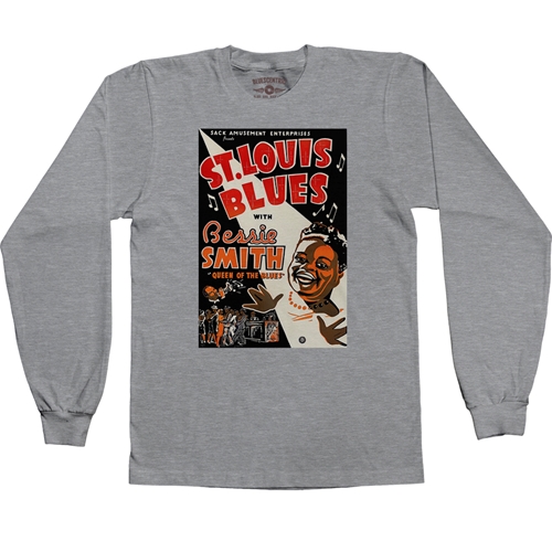 Bessie Smith St Louis Blues Long Sleeve T-Shirt - longsleeveathleticheather