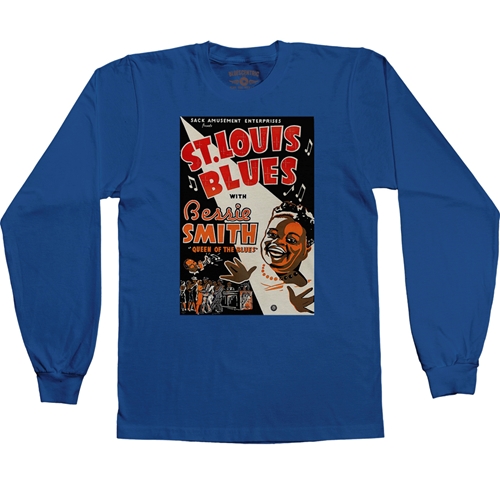 Bessie Smith St Louis Blues Long Sleeve T-Shirt - longsleeveblue