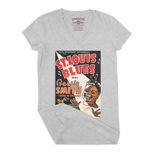 Bessie Smith St Louis Blues V-Neck T Shirt - Women