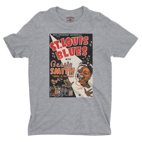 Bessie Smith St Louis Blues T-Shirt - Lightweight Vintage Style - vintageathleticheather
