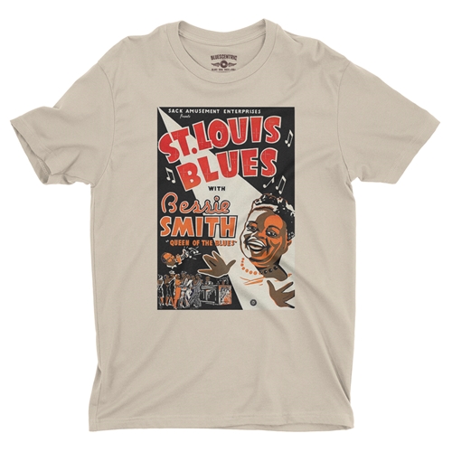Bessie Smith St Louis Blues T-Shirt - Lightweight Vintage Style - vintagecream