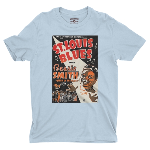 Bessie Smith St Louis Blues T-Shirt - Lightweight Vintage Style - vintagethrowbackblue