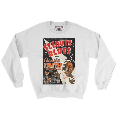 Bessie Smith St Louis Blues Crewneck Sweatshirt - white