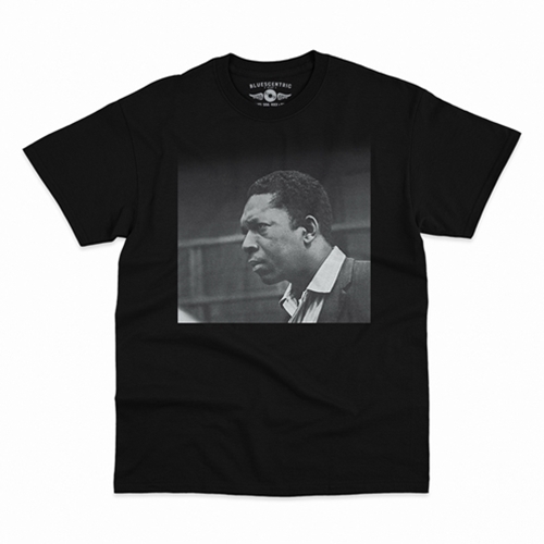 CLEARANCE - Medium Black John Coltrane Photo T-Shirt - Classic Heavy Cotton