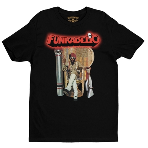 CLEARANCE - 2XL Black Funkadelic Uncle Jam Peacock Chair T-Shirt - Lightweight Vintage Style