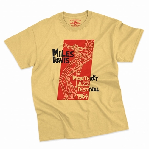 CLEARANCE - 2XL Yellow Miles at the Monterey Jazz Fest 1964 T-Shirt - Classic Heavy Cotton