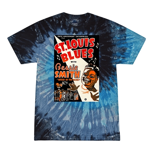 Bessie Smith St Louis Blues Tie-Dye T-Shirt - Blue