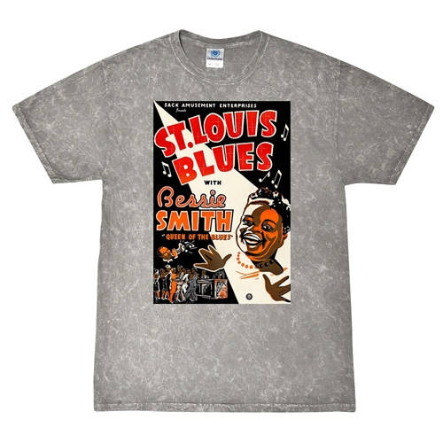 Bessie Smith St Louis Blues T-Shirt - Gray Mineral Wash