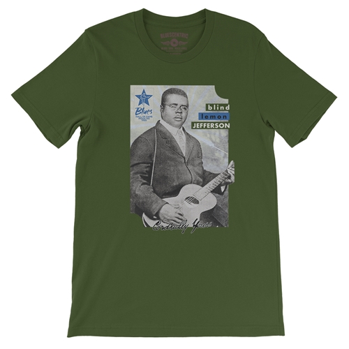 Ltd. Ed. Blues Hall of Fame Blind Lemon Jefferson T-Shirt - Lightweight Vintage Style - vintageolive