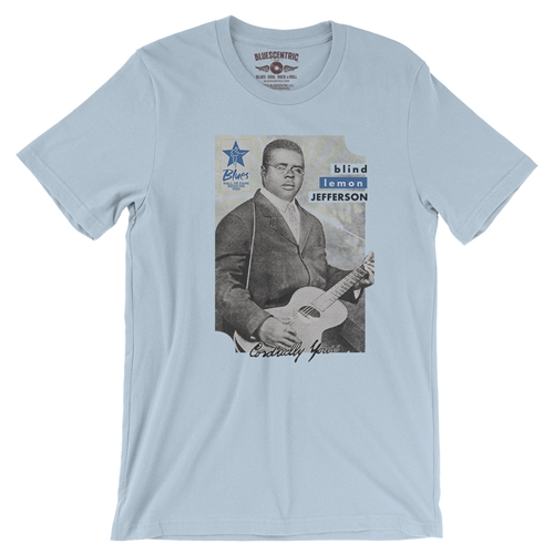 Ltd. Ed. Blues Hall of Fame Blind Lemon Jefferson T-Shirt - Lightweight Vintage Style - vintagethrowbackblue