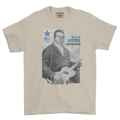Ltd. Ed. Blues Hall of Fame Blind Lemon Jefferson T-Shirt - Classic Heavy Cotton - classicsand