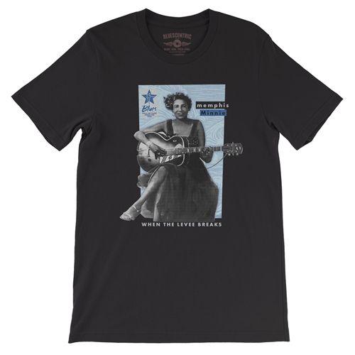 Ltd. Ed. Blues Hall of Fame Memphis Minnie T-Shirt - Lightweight Vintage Style - vintageblack