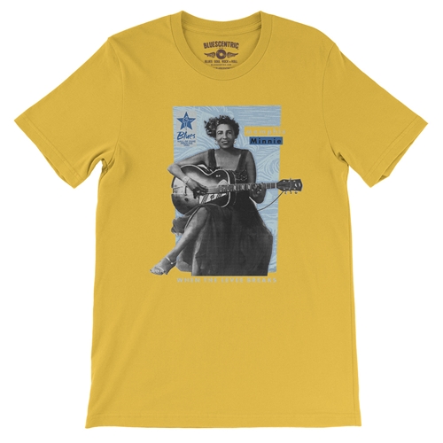 Ltd. Ed. Blues Hall of Fame Memphis Minnie T-Shirt - Lightweight Vintage Style - vintagemaizeyellow