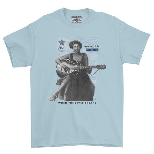 Ltd. Ed. Blues Hall of Fame Memphis Minnie T-Shirt - Classic Heavy Cotton - classiclightblue