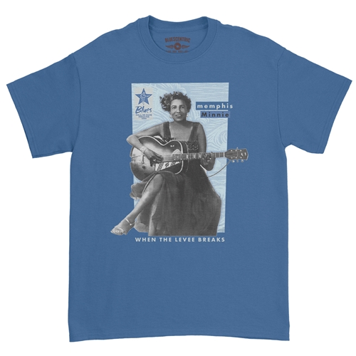 Ltd. Ed. Blues Hall of Fame Memphis Minnie T-Shirt - Classic Heavy Cotton - classicroyalblue