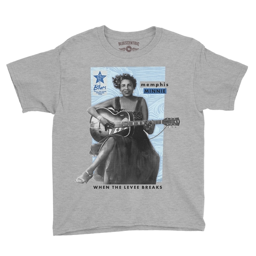 Ltd. Ed. Blues Hall of Fame Memphis Minnie Youth T-Shirt - Lightweight Vintage Children & Toddlers - youthheatherathletic