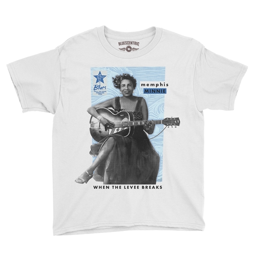 Ltd. Ed. Blues Hall of Fame Memphis Minnie Youth T-Shirt - Lightweight Vintage Children & Toddlers - youthwhite