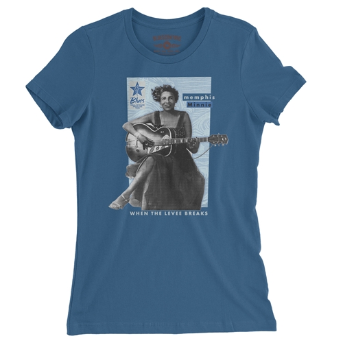 Ltd. Ed. Blues Hall of Fame Memphis Minnie Ladies T Shirt - Relaxed Fit - ladiesblue