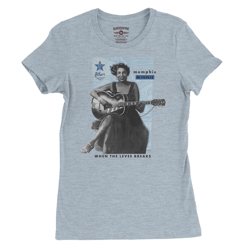 Ltd. Ed. Blues Hall of Fame Memphis Minnie Ladies T Shirt - Relaxed Fit - ladiesheatherprismblue