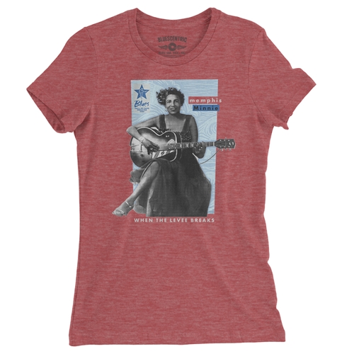 Ltd. Ed. Blues Hall of Fame Memphis Minnie Ladies T Shirt - Relaxed Fit - ladiesheatherred