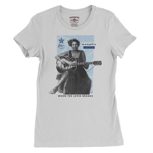 Ltd. Ed. Blues Hall of Fame Memphis Minnie Ladies T Shirt - Relaxed Fit - ladieswhite