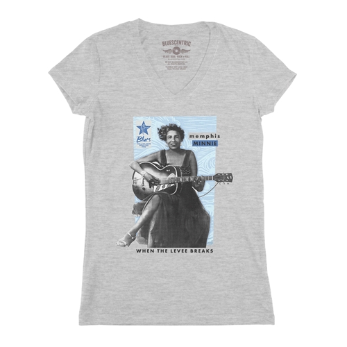 Ltd. Ed. Blues Hall of Fame Memphis Minnie V-Neck T Shirt - Women