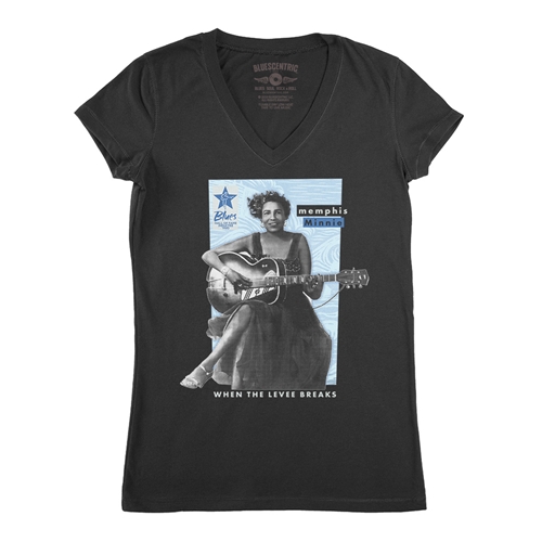 Ltd. Ed. Blues Hall of Fame Memphis Minnie V-Neck T Shirt - Women