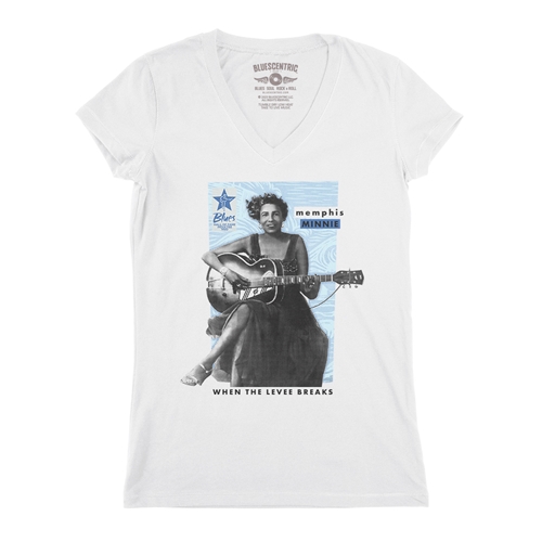 Ltd. Ed. Blues Hall of Fame Memphis Minnie V-Neck T Shirt - Women