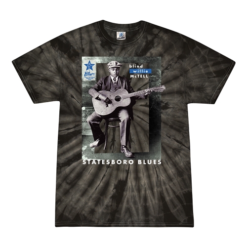 Ltd. Ed. Blues Hall of Fame Blind Willie McTell Tie-Dye T-Shirt - Black