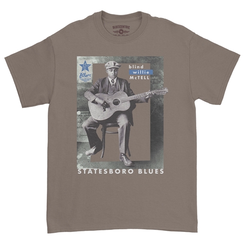 Ltd. Ed. Blues Hall of Fame Blind Willie McTell T-Shirt - Classic Heavy Cotton - classictaupe