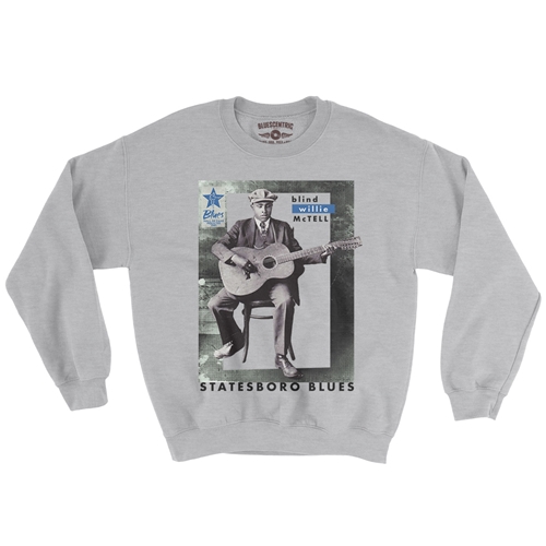 Ltd. Ed. Blues Hall of Fame Blind Willie McTell Crewneck Sweatshirt - crewneckathleticheather