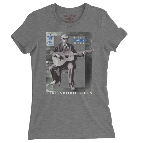 Ltd. Ed. Blues Hall of Fame Blind Willie McTell Ladies T Shirt - Relaxed Fit - ladiesdeepheather