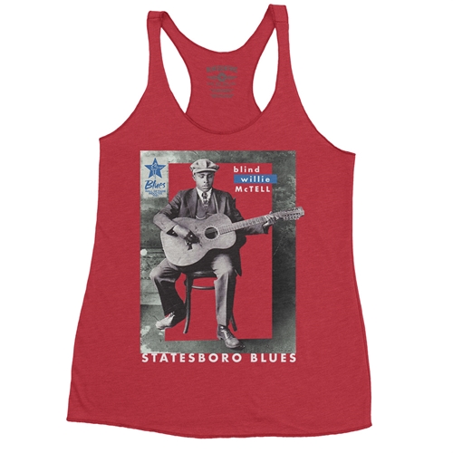 Ltd. Ed. Blues Hall of Fame Blind Willie McTell Racerback Tank - Women