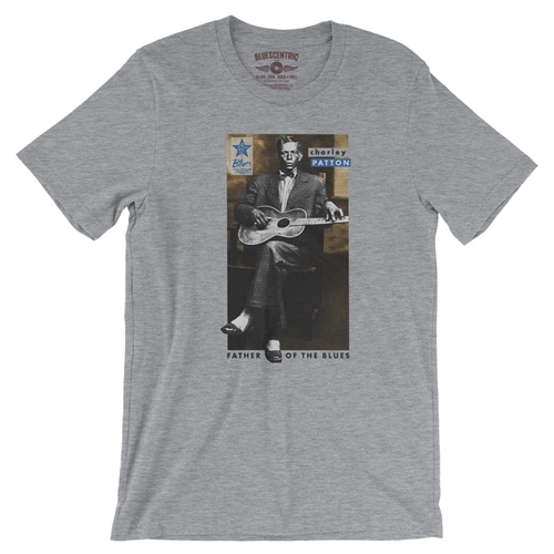 Ltd. Ed. Blues Hall of Fame Charley Patton T-Shirt - Lightweight Vintage Style - vintageathleticheather